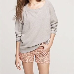 J Crew | Womens Drifting Dot Chino Shorts Size 2 Orange Cotton Stretch Low Rise